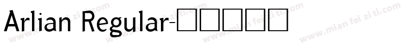 Arlian Regular字体转换